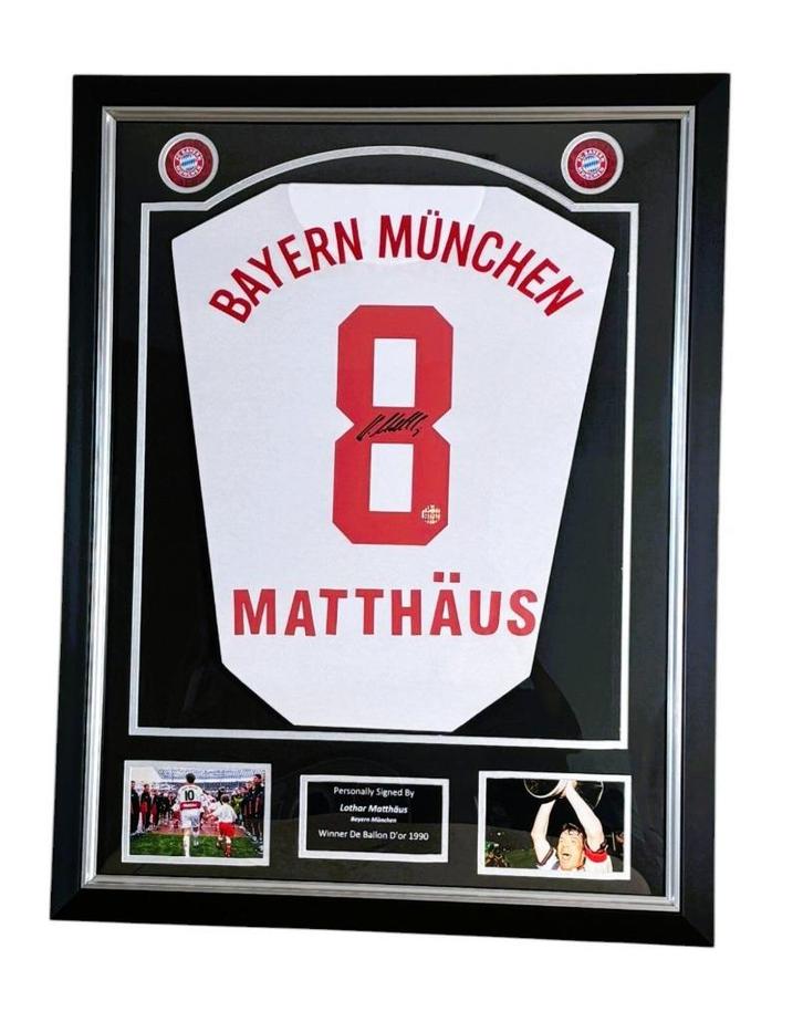 Lothar Matthäus Bayern München 1987 Gesigneerd en Ingelijst, Verzamelen, Sportartikelen en Voetbal, Nieuw, Shirt, Ophalen of Verzenden