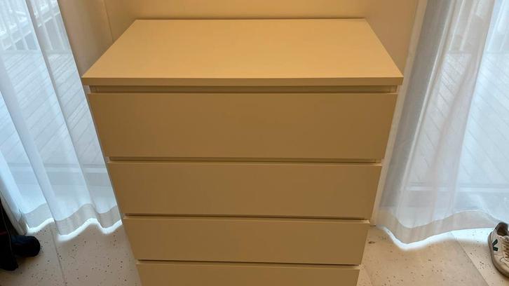 Commode 4 tiroirs MALM IKEA, Maison & Meubles, Armoires | Commodes, Comme neuf, 3 ou 4 tiroirs, Enlèvement