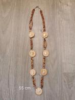 Lange ketting - 55cm, Handtassen en Accessoires, Kettingen, Ophalen of Verzenden, Zo goed als nieuw, Beige, Kunststof