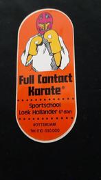 Autocollant vintage Full Contact Karate Loek Hollander 6ème, Collections, Autocollants, Comme neuf, Sport, Enlèvement ou Envoi