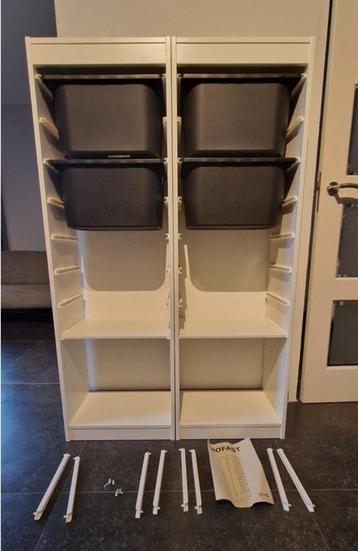 2 x Ikea Trofast kast 145 x 46 x30 met 4 bakken en 2 planken beschikbaar voor biedingen