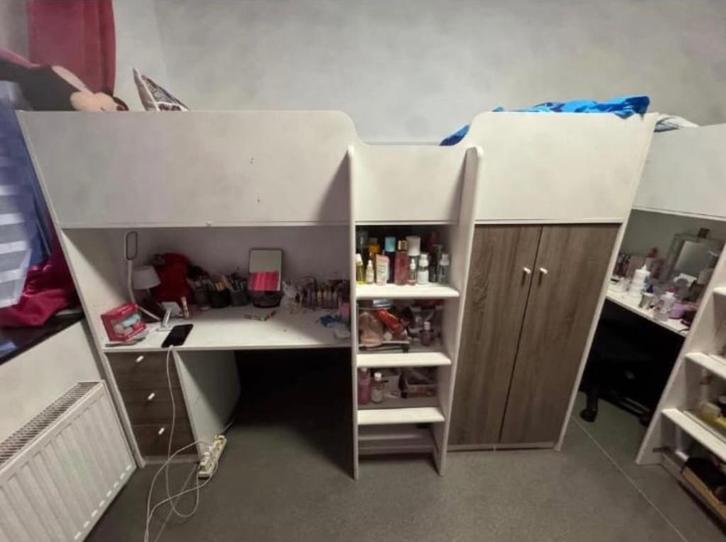 Lit enfant/ado, Kinderen en Baby's, Kinderkamer | Bedden, Gebruikt, Hoogslaper of Stapelbed, Ophalen