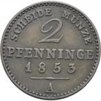 Pruisen Koninkrijk Pruisen (1821 - 1873) 2 Pfennig A 1853, Duitsland, Ophalen of Verzenden, Losse munt
