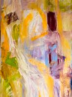 Abstract schilderij acryl op doek afm. 100x80  cm, Antiek en Kunst, Ophalen