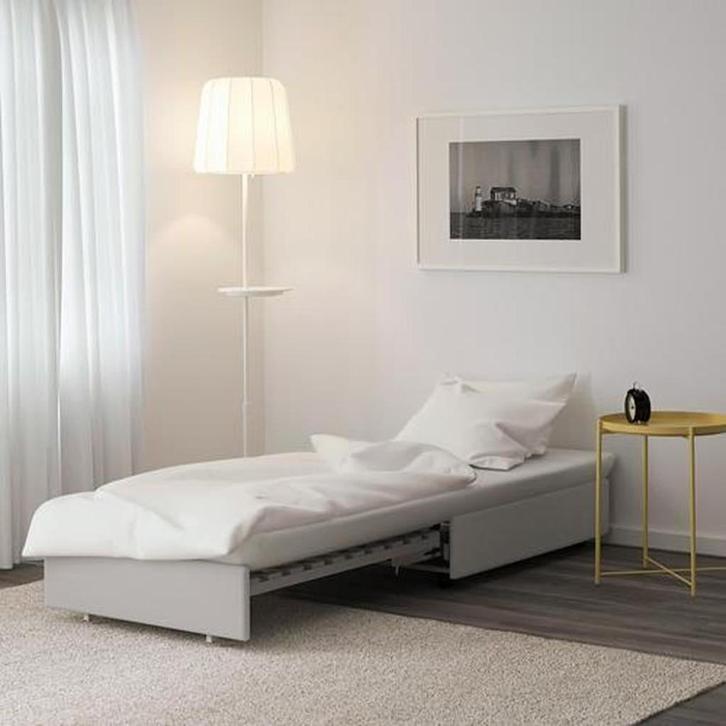 Ikea Vallentuna slaapbank, Huis en Inrichting, Slaapkamer | Slaapbanken, Nieuw, 80 cm, 200 cm, Eenpersoons, Beige, Ophalen