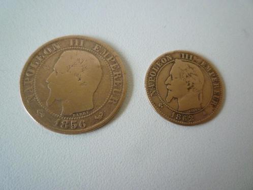 Pièces de monnaie 5 et 2 cent. Napoléon III, Timbres & Monnaies, Monnaies | Europe | Monnaies non-euro, Enlèvement ou Envoi