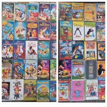 LOT de 45 cassettes vhs et 5 dvd (Disney, teletubies, ...) beschikbaar voor biedingen