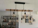 Plafond hanglamp hout met kabels, Industrieel, modern, Zo goed als nieuw, Hout, Ophalen
