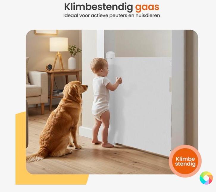 NOUVEAU - barrière d'escalier rétractable - 25€ par pc, Enfants & Bébés, Barrières, Neuf, Barrière rétractable, 115 cm ou plus