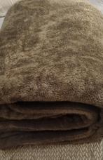 Plaids Cocooning dikke fleece voor bed  240 x 260 cm, Maison & Meubles, Chambre à coucher | Linge de lit, Comme neuf, Brun, Enlèvement ou Envoi
