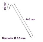 Tent Haring Tenthaak Grondpen Grondanker Staal 3,5mm - 140mm, Ophalen of Verzenden, Nieuw