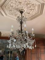Antieke Kristallen kroonluchter, met florale motieven, Huis en Inrichting, Ophalen, Zo goed als nieuw