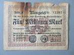 notgeld 5 millionen stadt Gelsenkirchen Deutschland 1923, Postzegels en Munten, Ophalen of Verzenden, Duitsland, Los biljet