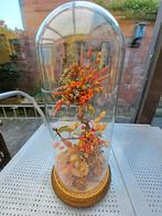 Vintage stolp met gedroogde bloemen, Huis en Inrichting, Woonaccessoires | Droogbloemen, Ophalen, Gebruikt