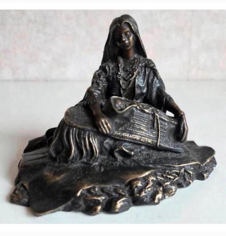 Franz iffland 1862-1935 sculptuur Moeder met Kind - Brons, Antiek en Kunst, Kunst | Beelden en Houtsnijwerken, Beeld, Brons, Vrouw