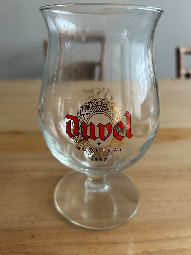 Duvelglas 85 jaar Duvel 1957, Ophalen of Verzenden, Zo goed als nieuw, Duvel