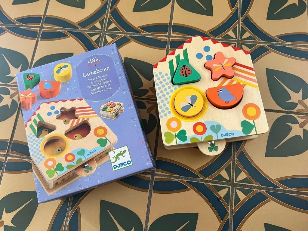 Djeco Houten vormendoos 'Cachaboom', Kinderen en Baby's, Speelgoed | Houten speelgoed, Ophalen of Verzenden
