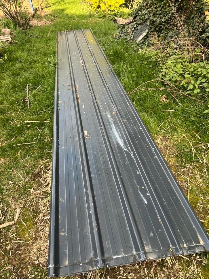 Tôle bac acier Joris Ide, Bricolage & Construction, Tuiles & Revêtements de toit, Utilisé, Tôle ondulée, Métal, Bleu, 15 m² ou plus