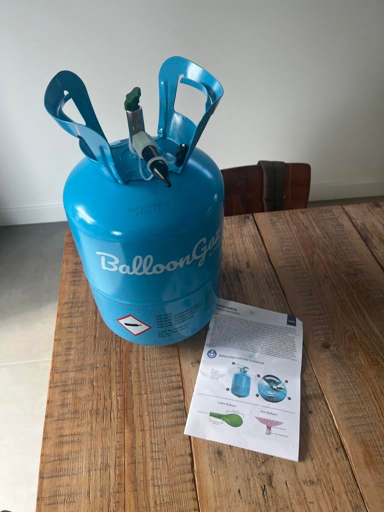 Heliumtank Balloongaz, Hobby en Vrije tijd, Feestartikelen, Ophalen, Gebruikt, Feestartikel