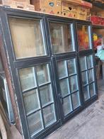 Groot houten raam met hoog rendementsglas, Doe-het-zelf en Bouw, Ophalen, Gebruikt, Hout, Inclusief glas