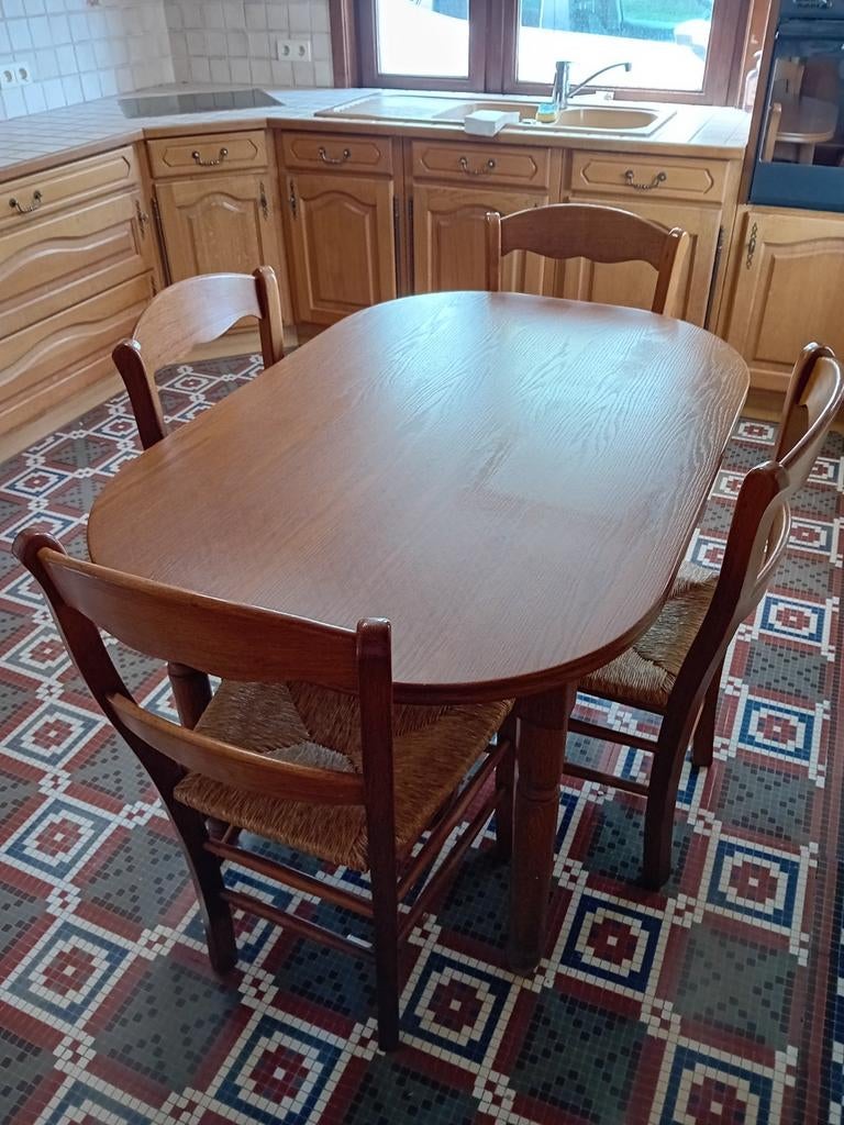 Table + chaises, Maison & Meubles, Enlèvement
