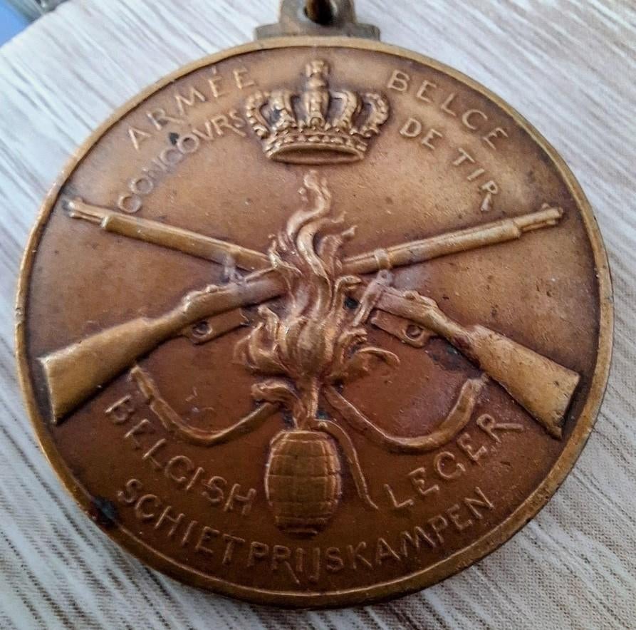 Medaille Schietprijskamp Belgisch Leger, Enlèvement ou Envoi, Autres, Ruban, Médaille ou Ailes