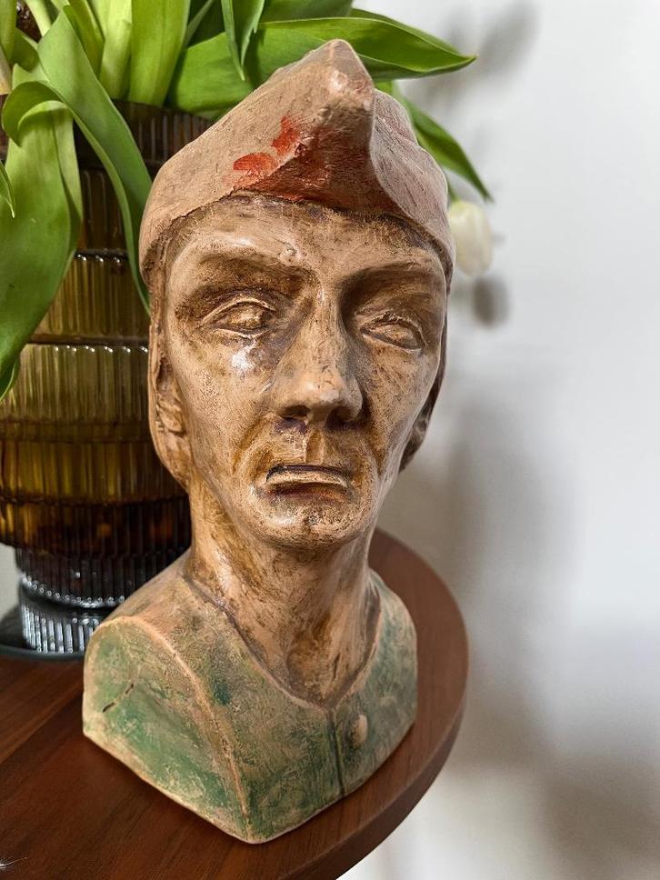 Vintage beeld Tijl Uilenspiegel gesigneerd, Antiek en Kunst, Kunst | Beelden en Houtsnijwerken, Ophalen