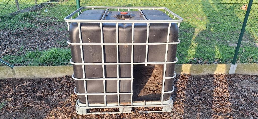 IBC container gebruikt als kippenhok / dierenhok, Ophalen