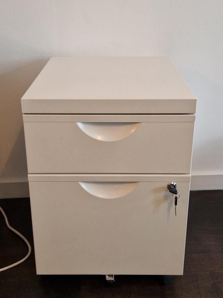 Classeur blanc, Avec serrure, Moins de 100 cm, Comme neuf, Enlèvement