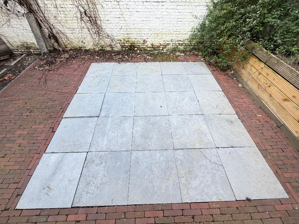 Blauwe Natuursteen 60 cm x 60 cm -  23 stuks, Ophalen, Steen, Gebruikt, Minder dan 30 cm