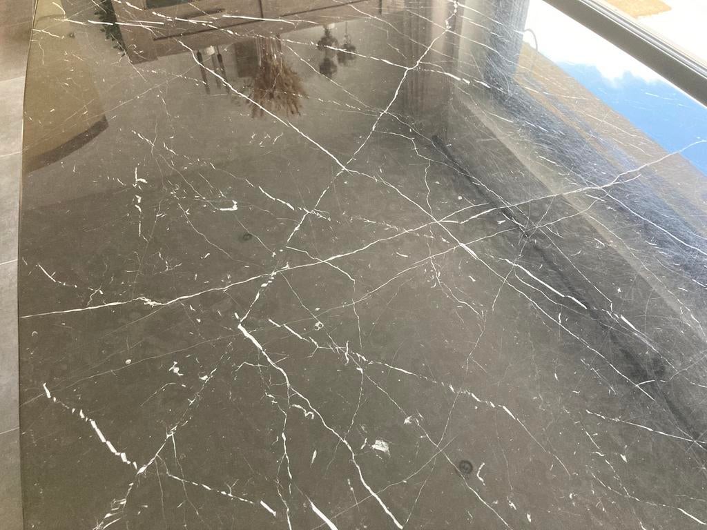 Design eettafel met marmeren blad (zwart/wit), Doe-het-zelf en Bouw, Tegels, Gebruikt, Overige typen, Marmer, 60 cm of meer, 60 cm of meer