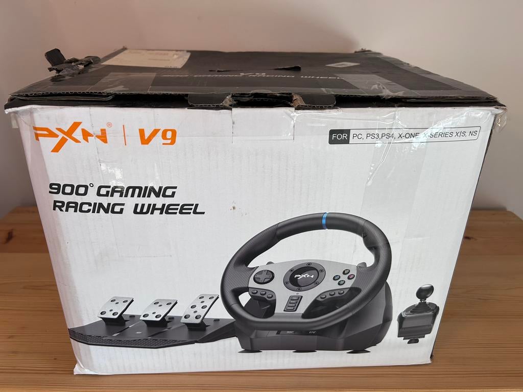 PXN V9 Gaming Racestuur met pedalen en versnellingspook., Games en Spelcomputers, Ophalen of Verzenden, Zo goed als nieuw, Stuurtje of Sportattribuut