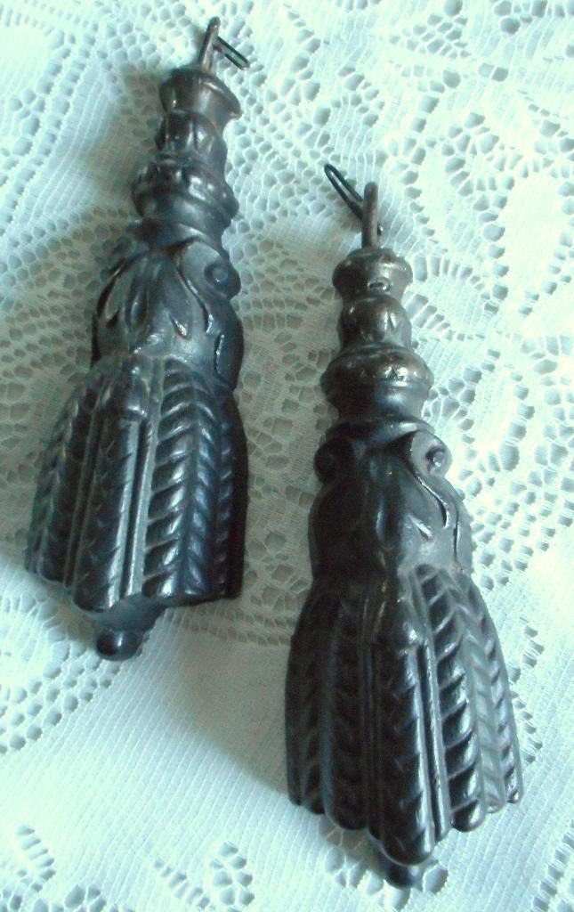 Paire de floches métal anciennes, marquées NP, 17 cm, Maison & Meubles, Moins de 100 cm, Enlèvement, Utilisé, Moins de 50 cm