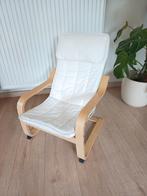 kinderfauteuil berkenfineer Ikea met kussen, Ophalen, Gebruikt