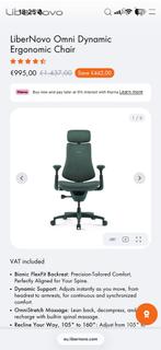 Fauteuil de bureau libernova ergonomique neuf en boite, Maison & Meubles, Neuf, Enlèvement ou Envoi, Vert, Chaise de bureau