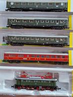 Minitrix 12214 loc en 4 wagons 15769, Hobby en Vrije tijd, Ophalen of Verzenden, Locomotief, Analoog