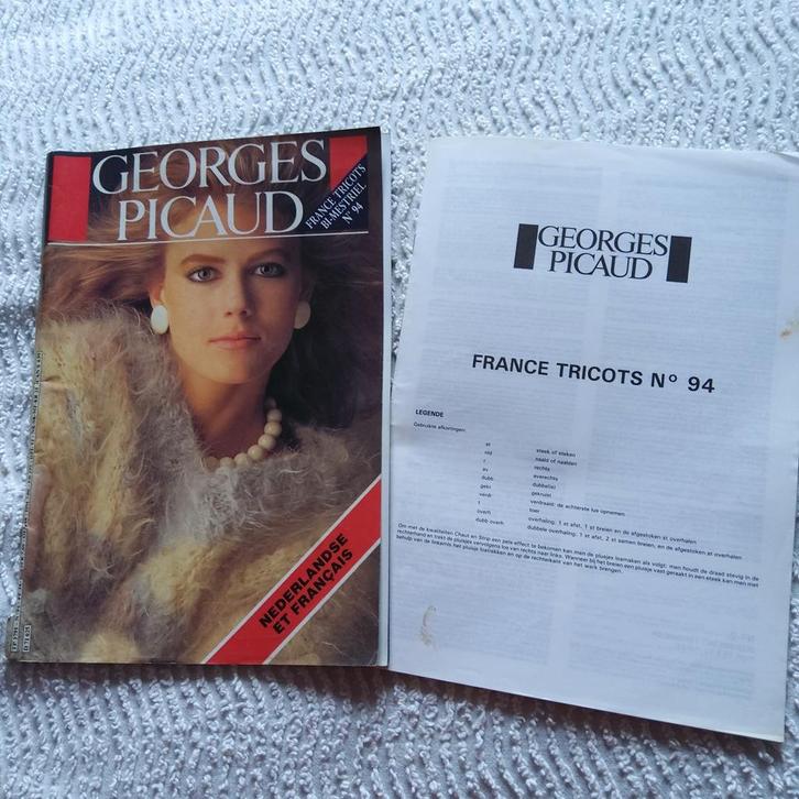 "George Picaud": Luxe vintage breimode., Hobby en Vrije tijd, Breien en Haken, Zo goed als nieuw, Breien, Patroon of Boek, Ophalen of Verzenden