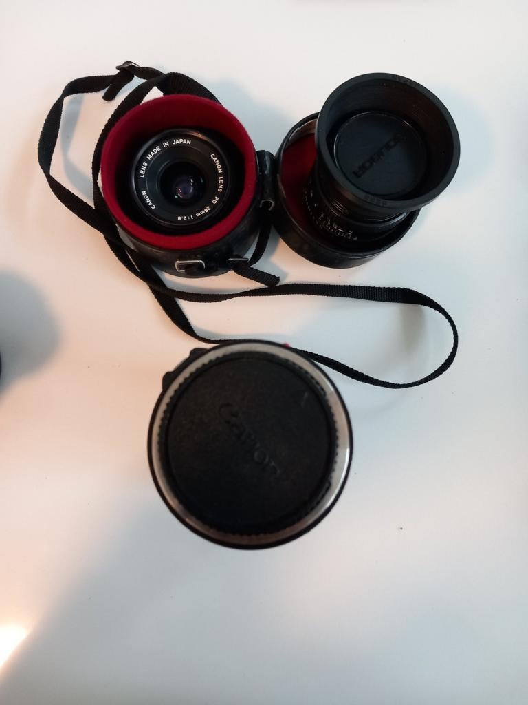 3x Canon FD lenzen (50mm, 28mm, 70-210mm), Ophalen of Verzenden, Canon