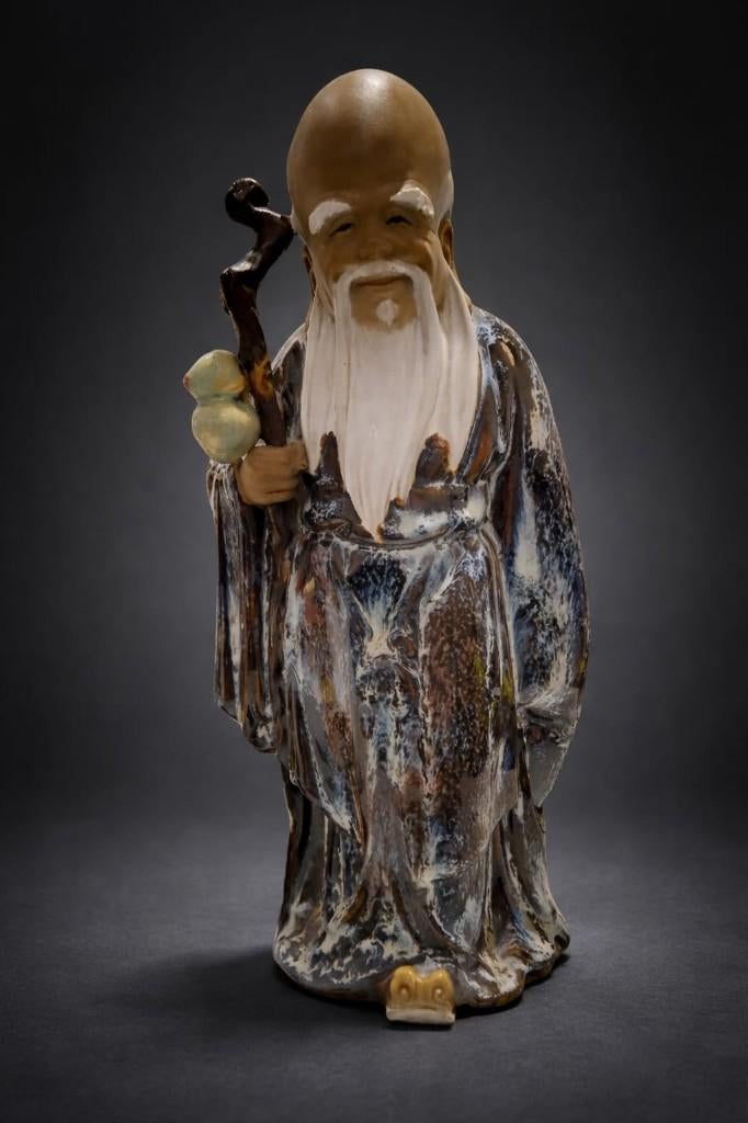 Shou Lao-figuur, de Chinese god van het lang leven., Ophalen of Verzenden, Zo goed als nieuw, Mens