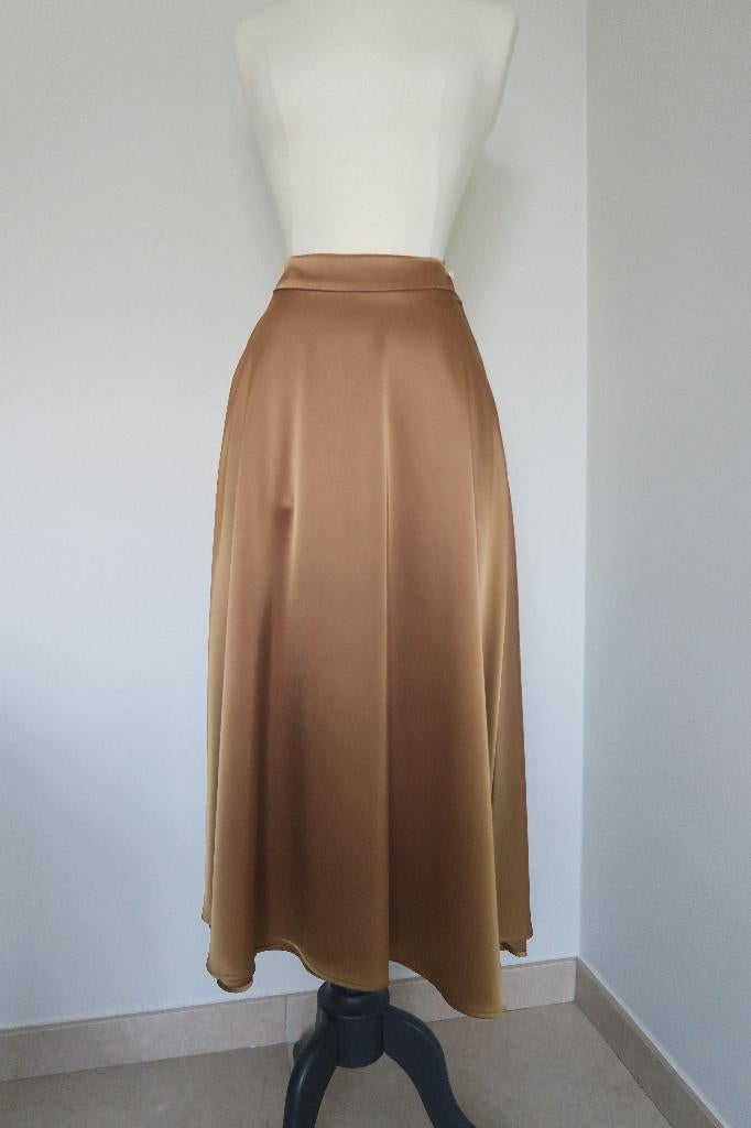 Midi rok - Xandres- M 34, Bruin, Nieuw, Ophalen of Verzenden, Maat 34 (XS) of kleiner