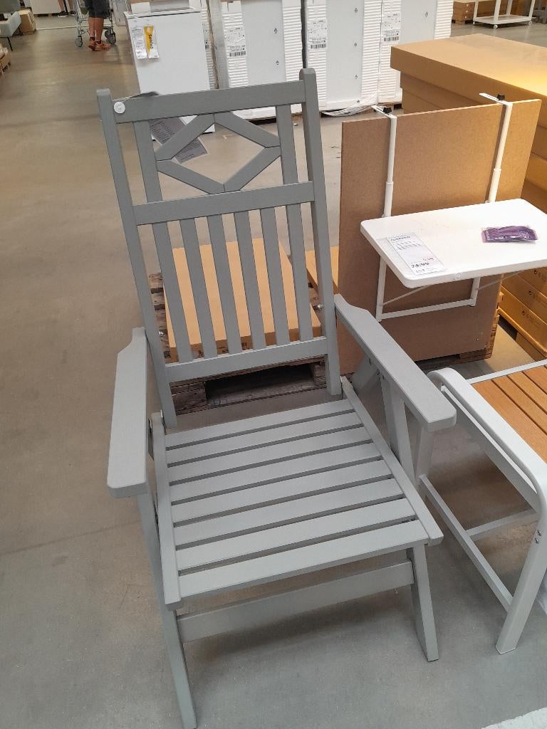 Chaises jardin Ikea Bondholmen gris moyen, Jardin & Terrasse, Enlèvement, Neuf, Bois, Pliant