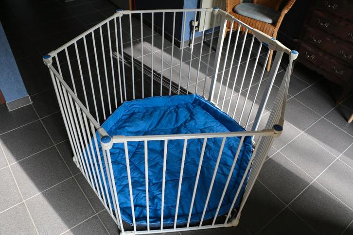 Peuterbox / baby speelbox – inklapbaar – 6 panelen – met mat, Enfants & Bébés, Parcs, Comme neuf, Autres formes, Tapis de parc