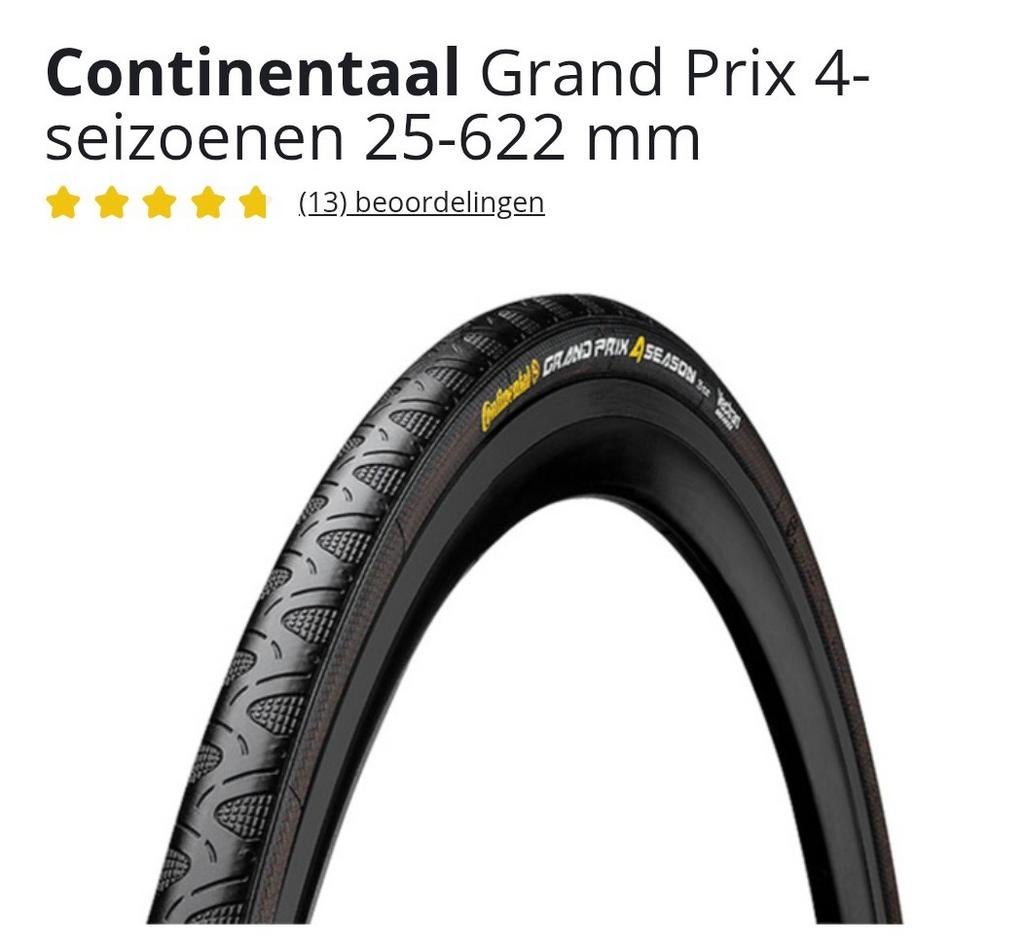 Buitenband continental grand prix 4, Fietsen en Brommers, Fietsaccessoires | Overige Fietsaccessoires, Ophalen of Verzenden