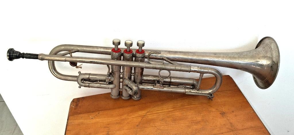 Trompette ancienne B&S Record 2000 Klingenthal, Musique & Instruments, Enlèvement ou Envoi, Comme neuf