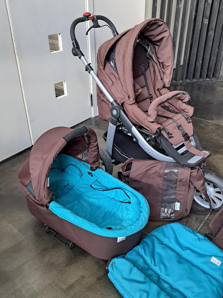 Poussette solide complète Teutonia - très bon état, Autres marques, Poussette combi, Voiture duo, Comme neuf