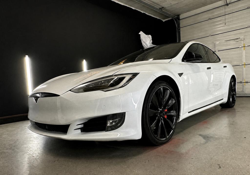 Tesla Model S, Auto's, Automaat, Zwart, Parkeerassistent, Model S
