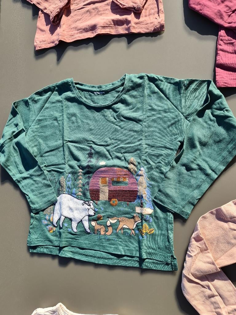 Groene longsleef, trui, pull caravan, CA, 128, Enlèvement, Comme neuf