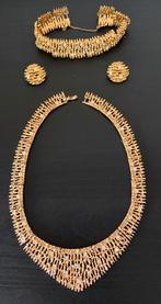 Collier, Bracelet & Boucles D'Oreilles D'Orlan - Plaqué Or, Bijoux, Sacs & Beauté, Bijoux anciens, Enlèvement ou Envoi, Or, Autres types