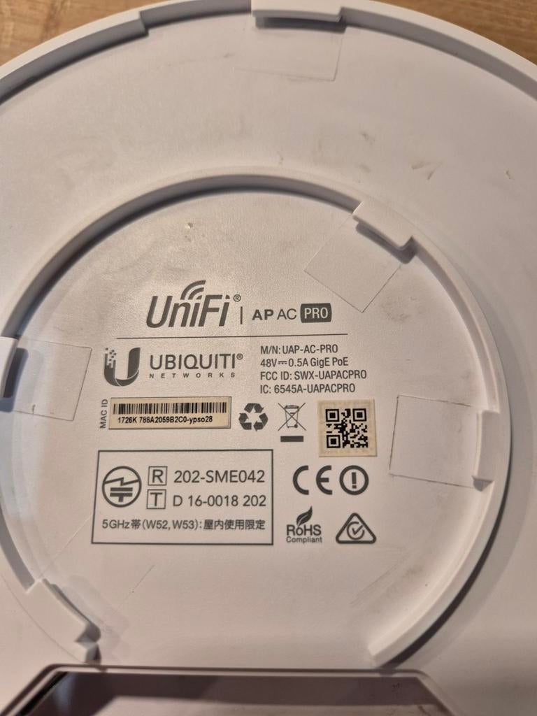 Unifi ap ac pro, Ophalen