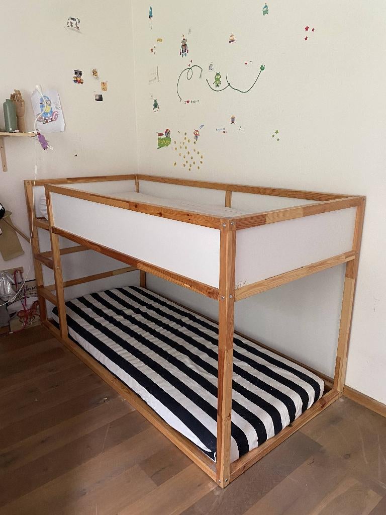 Ikea KURA kinderbed 90x200 boven of onder slapen, Kinderen en Baby's, Ophalen, Gebruikt, Halfhoogslaper